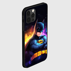 Чехол для iPhone 12 Pro Max Бэтмен супергерой, цвет: 3D-черный — фото 2