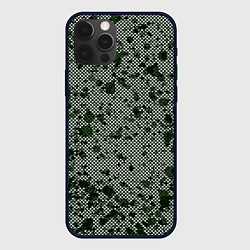 Чехол iPhone 12 Pro Max Тёмный зелёный пятнистый
