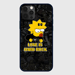 Чехол для iPhone 12 Pro Max Мэгги Симпсон love is Hard rock, цвет: 3D-черный