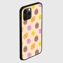 Чехол для iPhone 12 Pro Max Пасха цветные яйца, цвет: 3D-черный — фото 2
