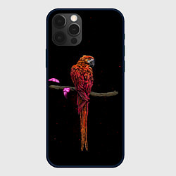 Чехол для iPhone 12 Pro Max Попугай пирата, цвет: 3D-черный