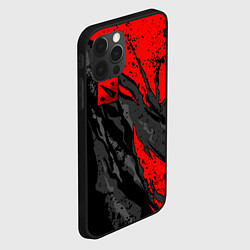 Чехол для iPhone 12 Pro Max Дота 2 - красная абстракция, цвет: 3D-черный — фото 2