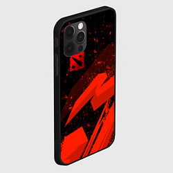 Чехол для iPhone 12 Pro Max Dota 2 - красные брызги, цвет: 3D-черный — фото 2