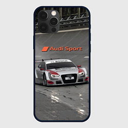 Чехол для iPhone 12 Pro Max Автогонки на шорт-треке Audi sport racing team, цвет: 3D-черный