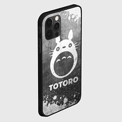 Чехол для iPhone 12 Pro Max Totoro - grey gradient, цвет: 3D-черный — фото 2