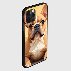 Чехол для iPhone 12 Pro Max Бульдог и пальмы, цвет: 3D-черный — фото 2