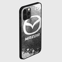Чехол для iPhone 12 Pro Max Mazda - grey gradient, цвет: 3D-черный — фото 2
