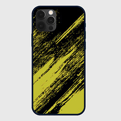 Чехол iPhone 12 Pro Max The color is black and yellow