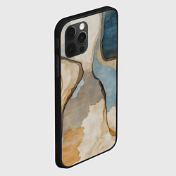 Чехол для iPhone 12 Pro Max Абстракция с песком и водой, цвет: 3D-черный — фото 2
