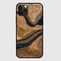 Чехол для iPhone 12 Pro Max Песочная абстракция, цвет: 3D-черный