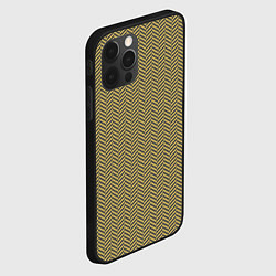 Чехол для iPhone 12 Pro Max Геометричный узор ёлочка, цвет: 3D-черный — фото 2