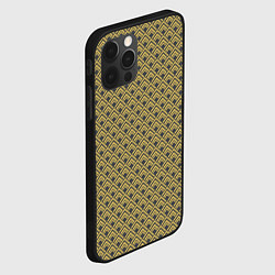 Чехол для iPhone 12 Pro Max Геометричный узор - ромбы, цвет: 3D-черный — фото 2