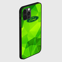 Чехол для iPhone 12 Pro Max Ford green poly, цвет: 3D-черный — фото 2