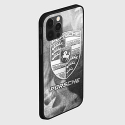 Чехол для iPhone 12 Pro Max Porsche - grey gradient, цвет: 3D-черный — фото 2