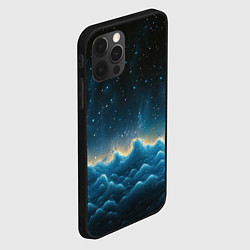 Чехол для iPhone 12 Pro Max Облака и черное небо текстура, цвет: 3D-черный — фото 2