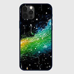 Чехол для iPhone 12 Pro Max Радужная слизь на черном, цвет: 3D-черный