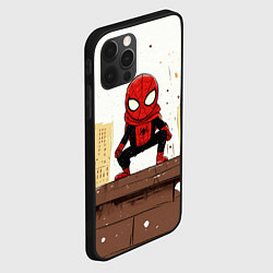 Чехол для iPhone 12 Pro Max Мини человек-паук, цвет: 3D-черный — фото 2