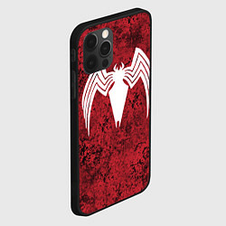 Чехол для iPhone 12 Pro Max Знак венома на красном, цвет: 3D-черный — фото 2