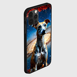 Чехол для iPhone 12 Pro Max Уиппет в космосе, цвет: 3D-черный — фото 2