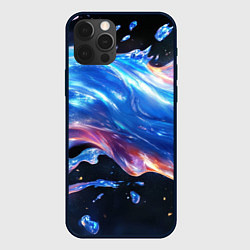 Чехол iPhone 12 Pro Max Синяя объемная волна