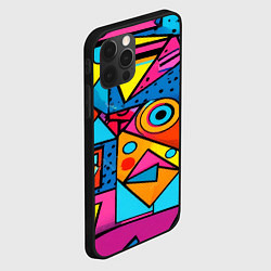 Чехол для iPhone 12 Pro Max Кислая геометрия, цвет: 3D-черный — фото 2