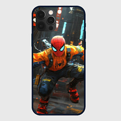 Чехол для iPhone 12 Pro Max Человек паук бежит, цвет: 3D-черный