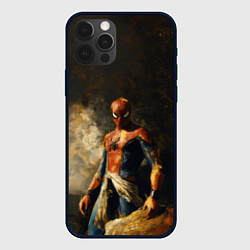 Чехол для iPhone 12 Pro Max Spider man poster, цвет: 3D-черный