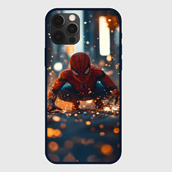 Чехол iPhone 12 Pro Max Человек паук и золотая пыльца
