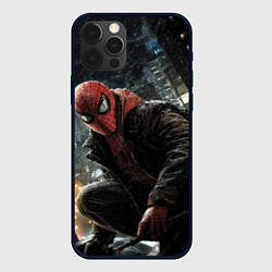 Чехол iPhone 12 Pro Max Человек-паук и поздняя ночь