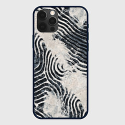 Чехол iPhone 12 Pro Max Текстура гранж - абстрактные линии