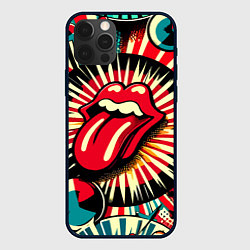 Чехол iPhone 12 Pro Max Logo of the Rolling Stones - pop art