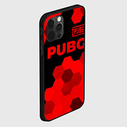 Чехол для iPhone 12 Pro Max PUBG - red gradient посередине, цвет: 3D-черный — фото 2