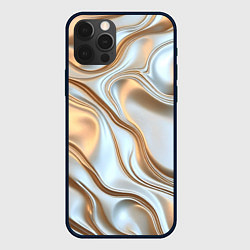 Чехол iPhone 12 Pro Max Жидкое белое золото