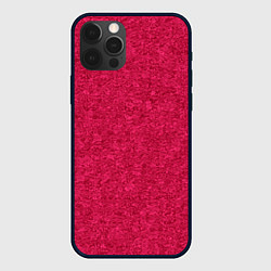 Чехол iPhone 12 Pro Max Насыщенный тёмно-розовый однотонная текстура