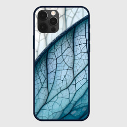 Чехол для iPhone 12 Pro Max Листья с прожилками, цвет: 3D-черный