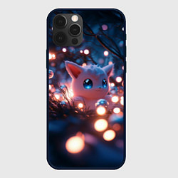 Чехол для iPhone 12 Pro Max Белый пушистый покемон, цвет: 3D-черный