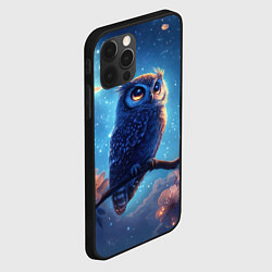 Чехол для iPhone 12 Pro Max Ночная сова на ветке, цвет: 3D-черный — фото 2