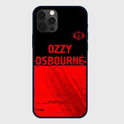 Чехол iPhone 12 Pro Max Ozzy Osbourne - red gradient посередине