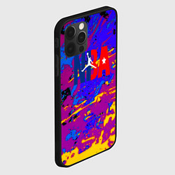 Чехол для iPhone 12 Pro Max NBA краски неон, цвет: 3D-черный — фото 2