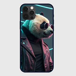 Чехол для iPhone 12 Pro Max Cyberpunk panda, цвет: 3D-черный