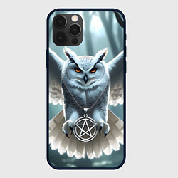 Чехол для iPhone 12 Pro Max Лес и белая сова, цвет: 3D-черный