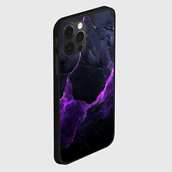 Чехол для iPhone 12 Pro Max Фиолетово-черная объемная текстура, цвет: 3D-черный — фото 2