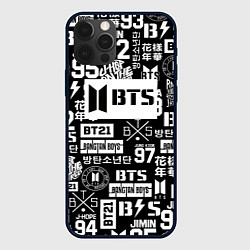 Чехол iPhone 12 Pro Max Bangtan Boys pattern black