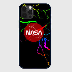 Чехол iPhone 12 Pro Max НАСА молнии градиент