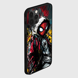 Чехол для iPhone 12 Pro Max Человек-паук абстракция из красок, цвет: 3D-черный — фото 2