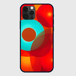 Чехол для iPhone 12 Pro Max Оптическая абстракция с кругами, цвет: 3D-черный