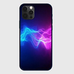 Чехол iPhone 12 Pro Max Звуковая волна неоновый узор
