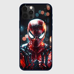 Чехол iPhone 12 Pro Max Человек-паук и вспышки света
