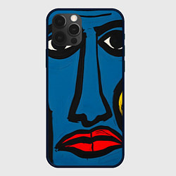 Чехол для iPhone 12 Pro Max Арт с лицами, цвет: 3D-черный