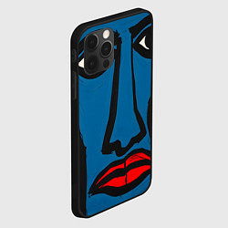 Чехол для iPhone 12 Pro Max Арт с лицами, цвет: 3D-черный — фото 2